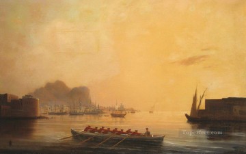 イワン・コンスタンティノヴィチ・アイヴァゾフスキー Painting - 港 1850 ロマンチックなイワン・アイヴァゾフスキー ロシア
